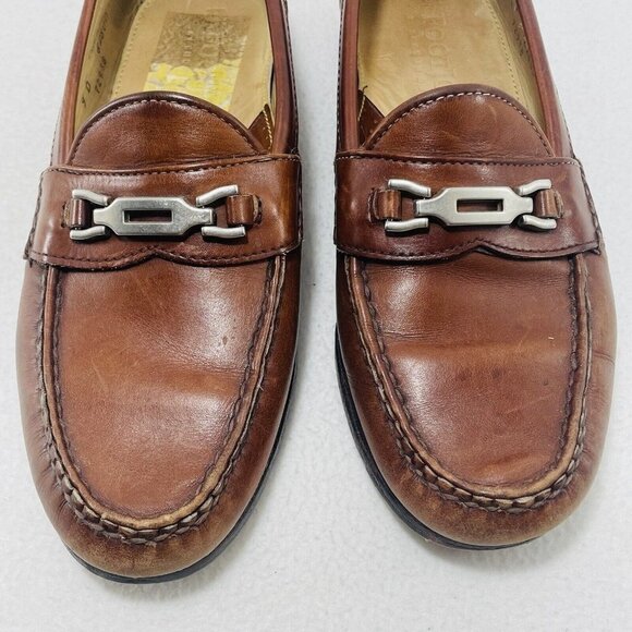 Footjoy Shoes Leather Brown Men Size 9D 72938 Loafer Oxford Workwear Casual Usa main image 4
